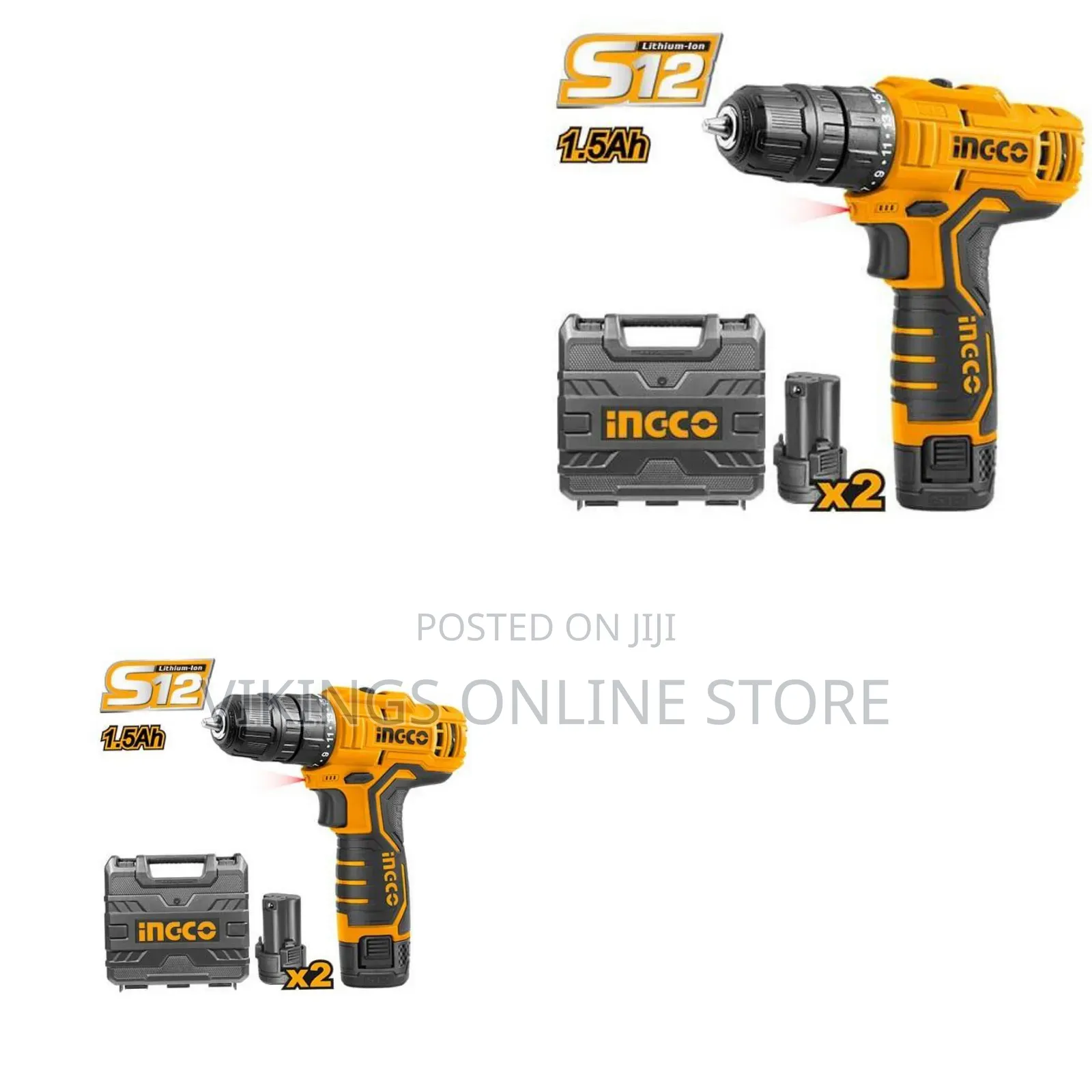 Ingco Impact Drill Voltage:12v Chuck Capacity:0.8-10mm - Orange