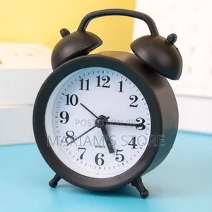 Small Students Bedside Desk Table Alarm Clock Black