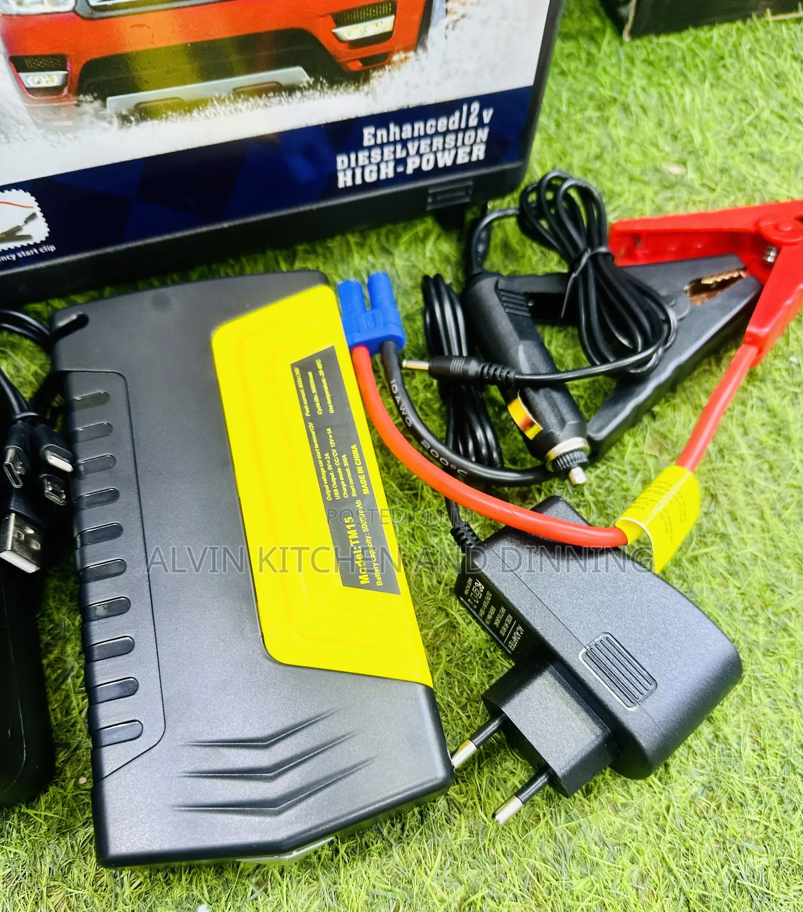 Car Jumper With Air Pump Compressor.