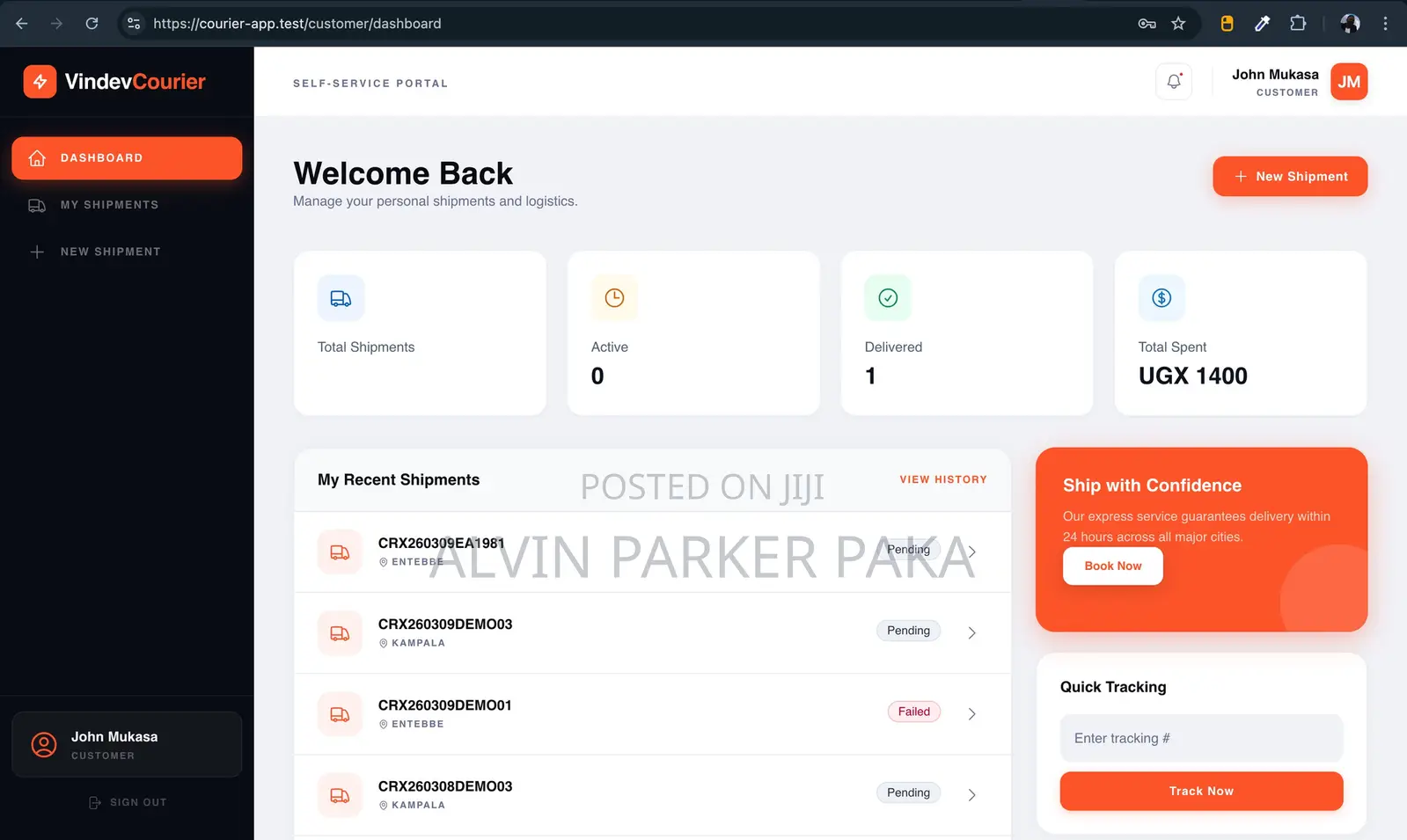 Professional Courier Management System