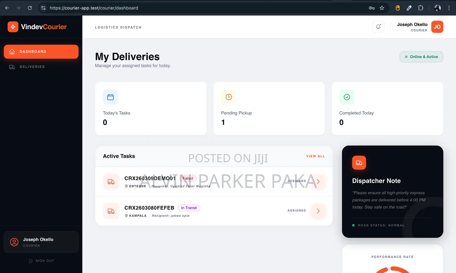 Professional Courier Management System