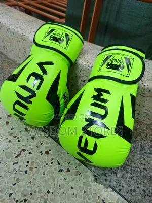 Venum Elite Boxing Gloves in a Neon Yellow Colorway