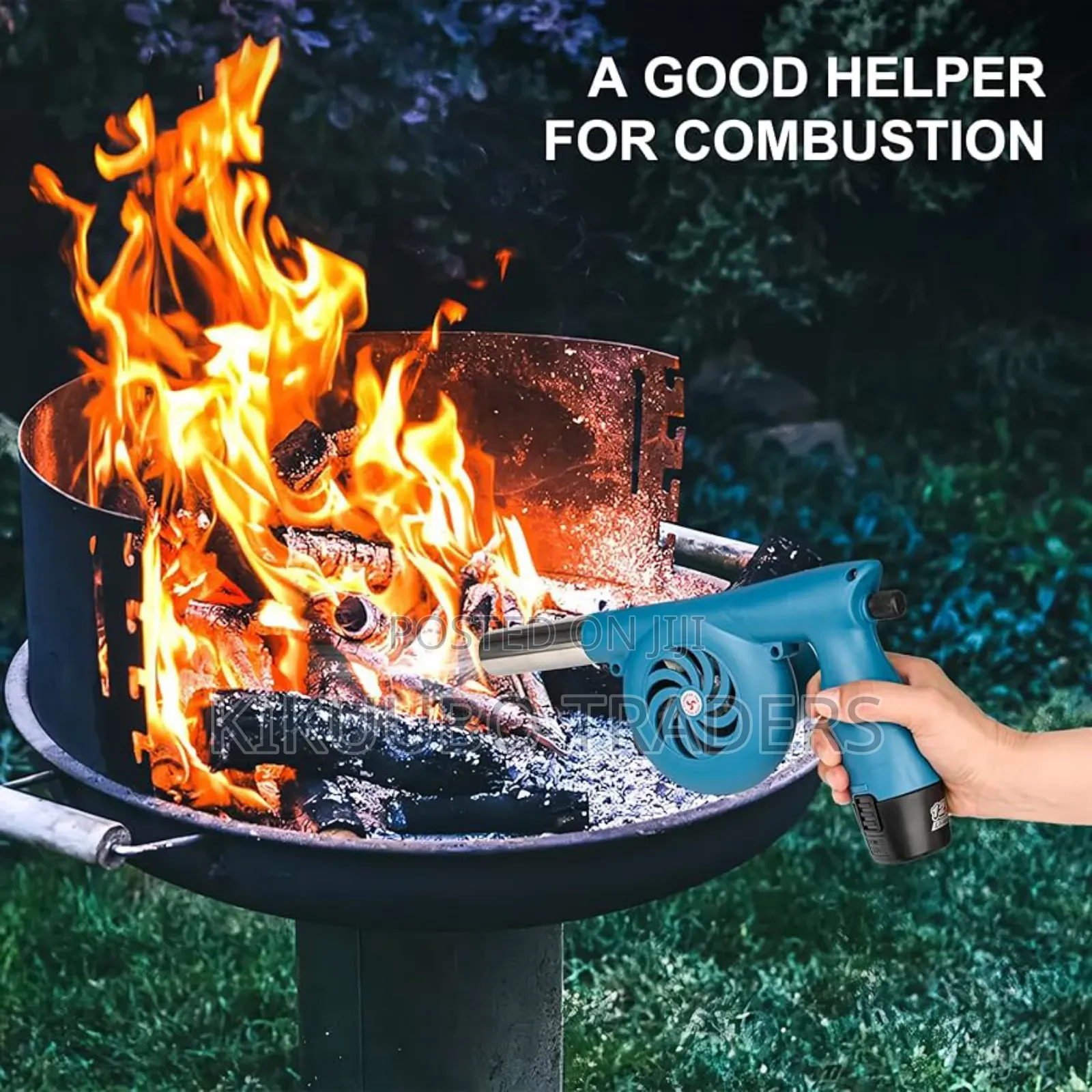 Electric Bellows Portable Fireplace Tools 12v 5000 RPM Fan