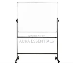 Double-Sided Magnetic Whiteboard With Adjustable Stand
