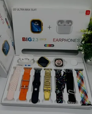 I20 Ultra 3 Max Suit 10-in-1 Smartwatch Combo Set.