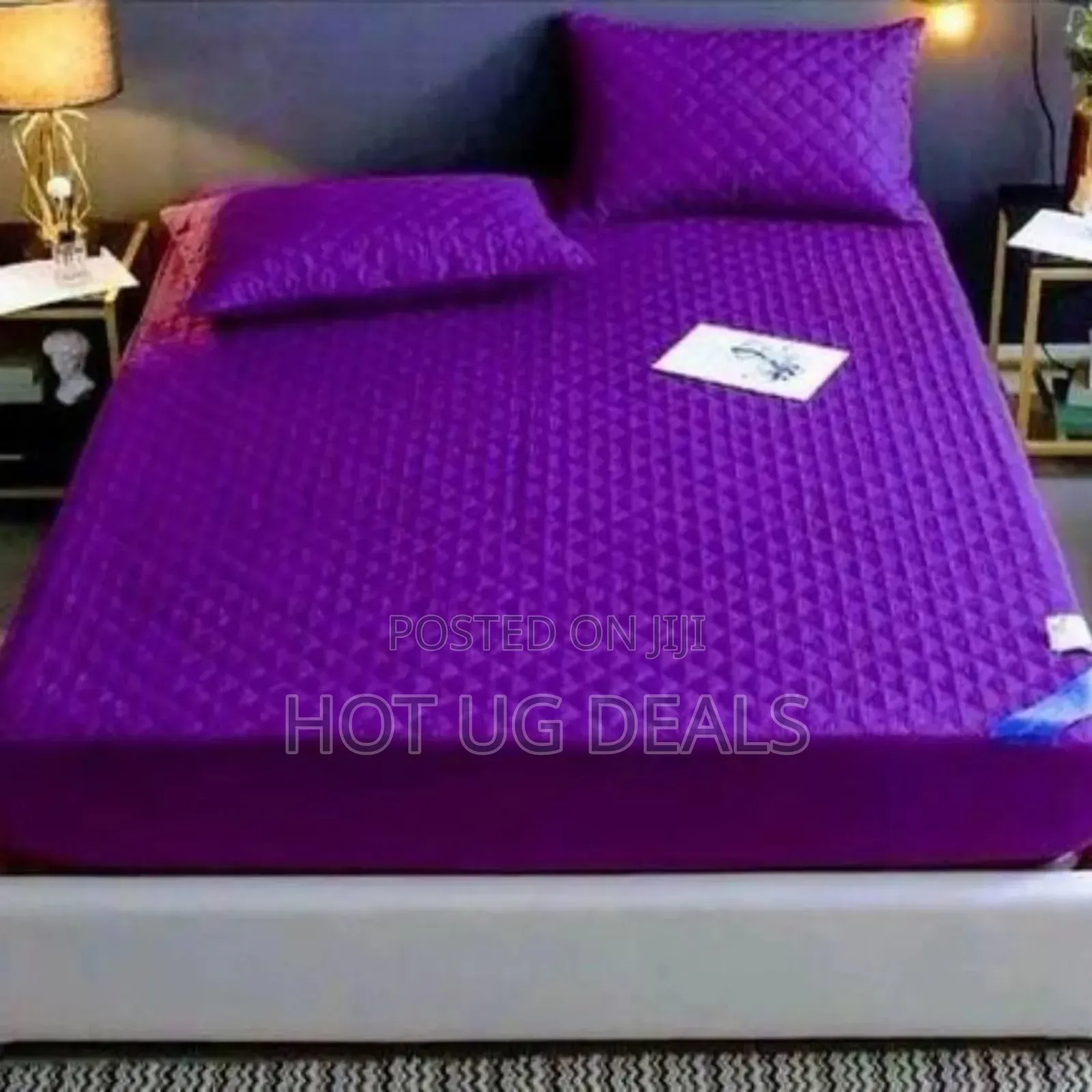 6*6 Water Proof Mattress Protector- Multi, Purple