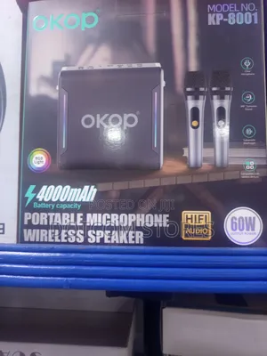 Okop Kp-8001 Portable Microphone Wireless Speaker.