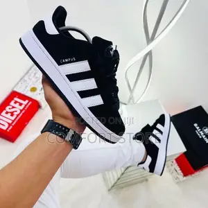 Black With White Stripes Sneakers