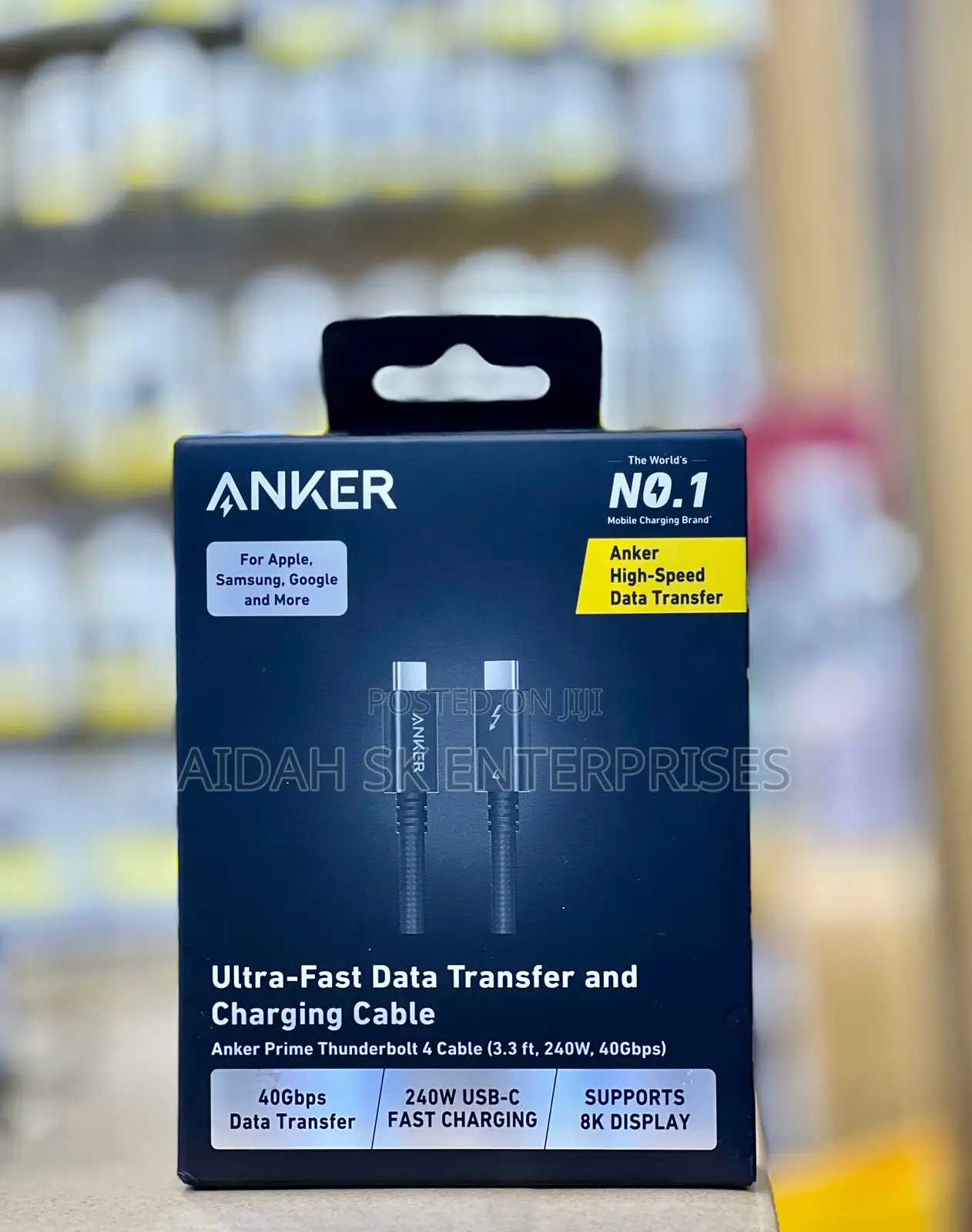 Anker Prime Thunderbolt 4 Cable (3.3 Ft, 240w, 40gbps