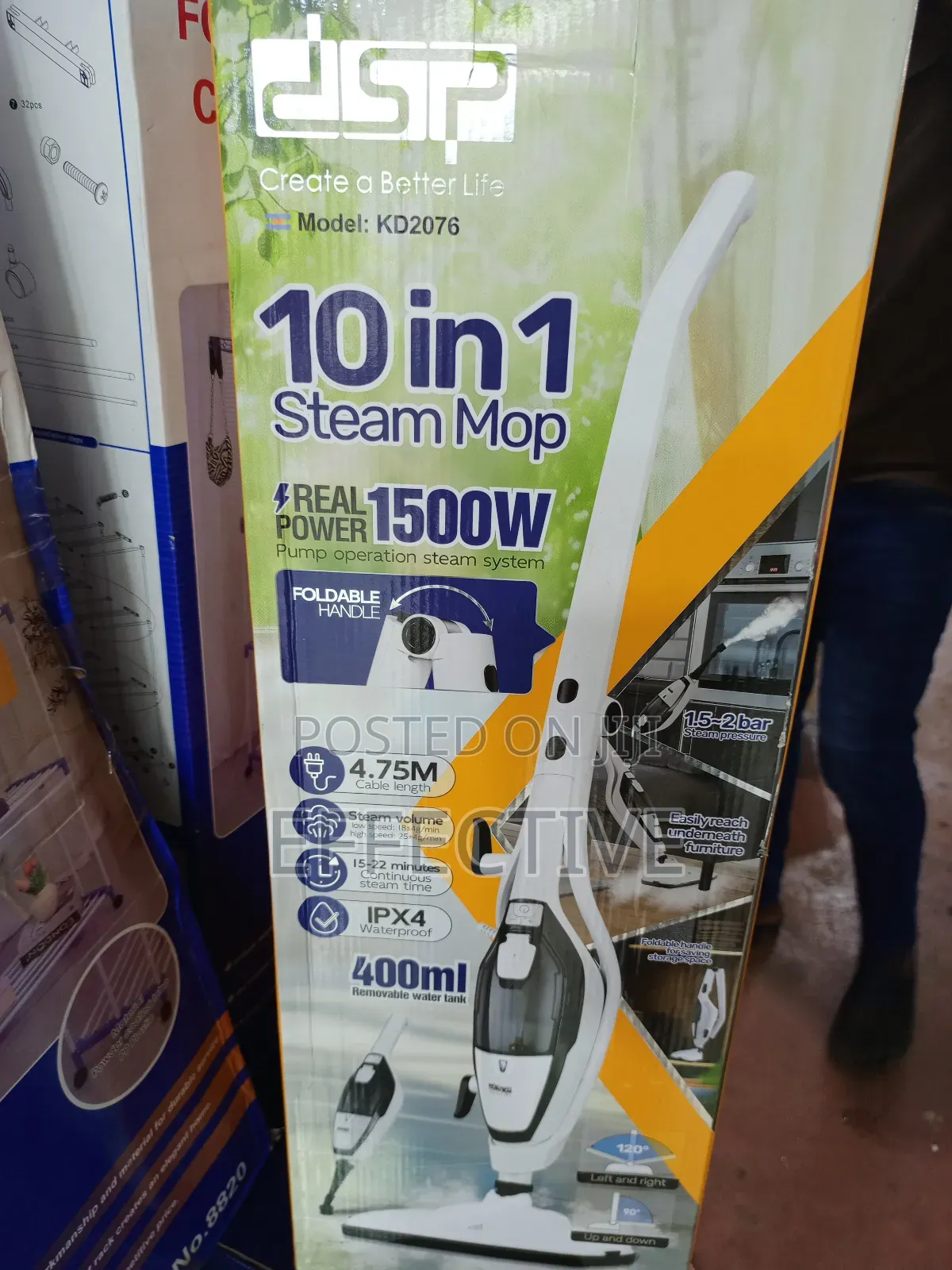 Model Kd2076 10 in 1 Steam Mop.