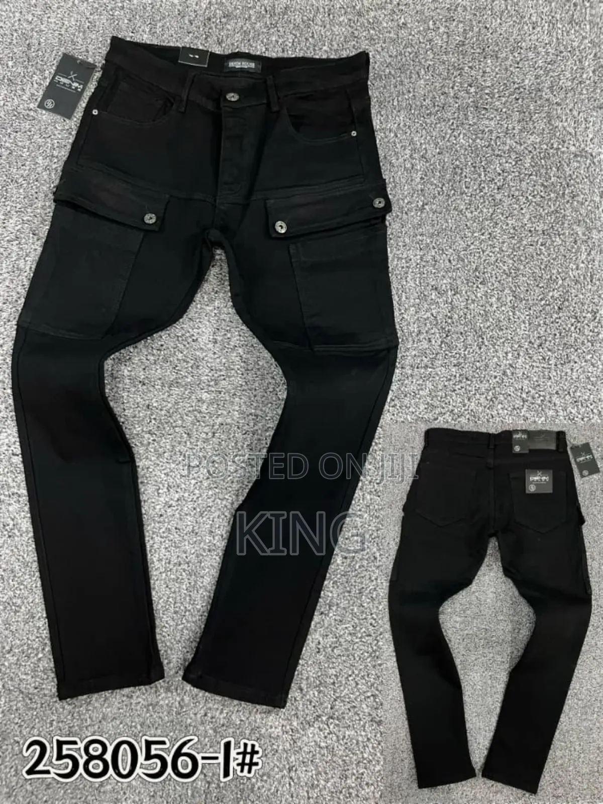 Black Cargo Jeans