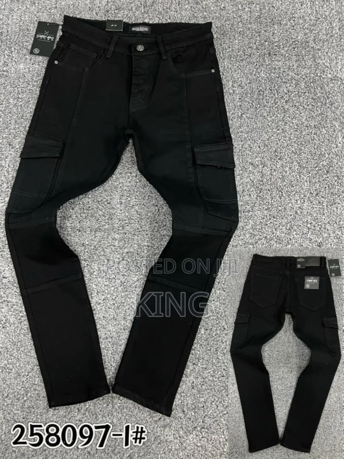Black Cargo Jeans