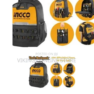 Ingco Tools Backpack 8kg Max Load - Grey / Orange