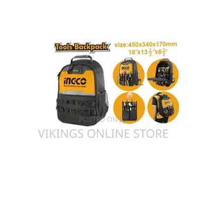 Ingco Tools Backpack 8kg Max Load - Grey / Orange