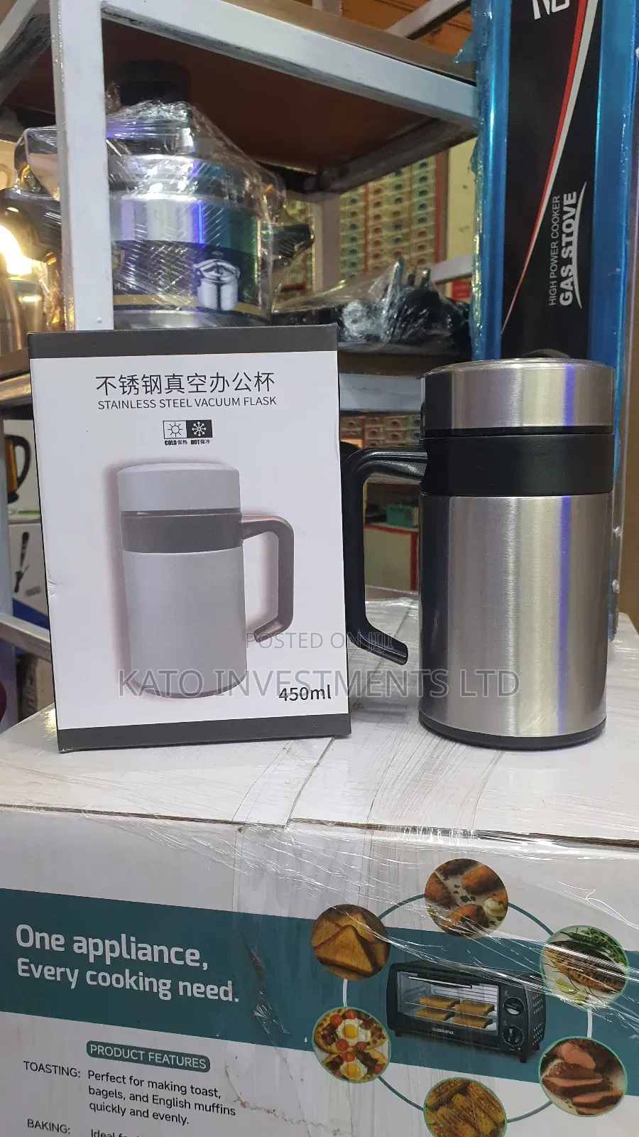 Stainless Steel Vacuum Flask Mug 450ml
