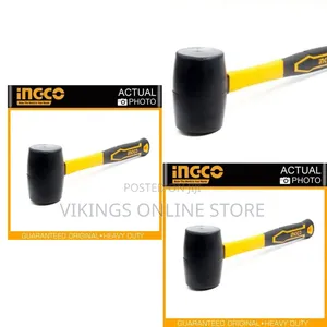 Ingco Rubber Mallet Hammer - Black