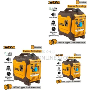 Ingco Inverter Gasoline Generator - Brown/Orange