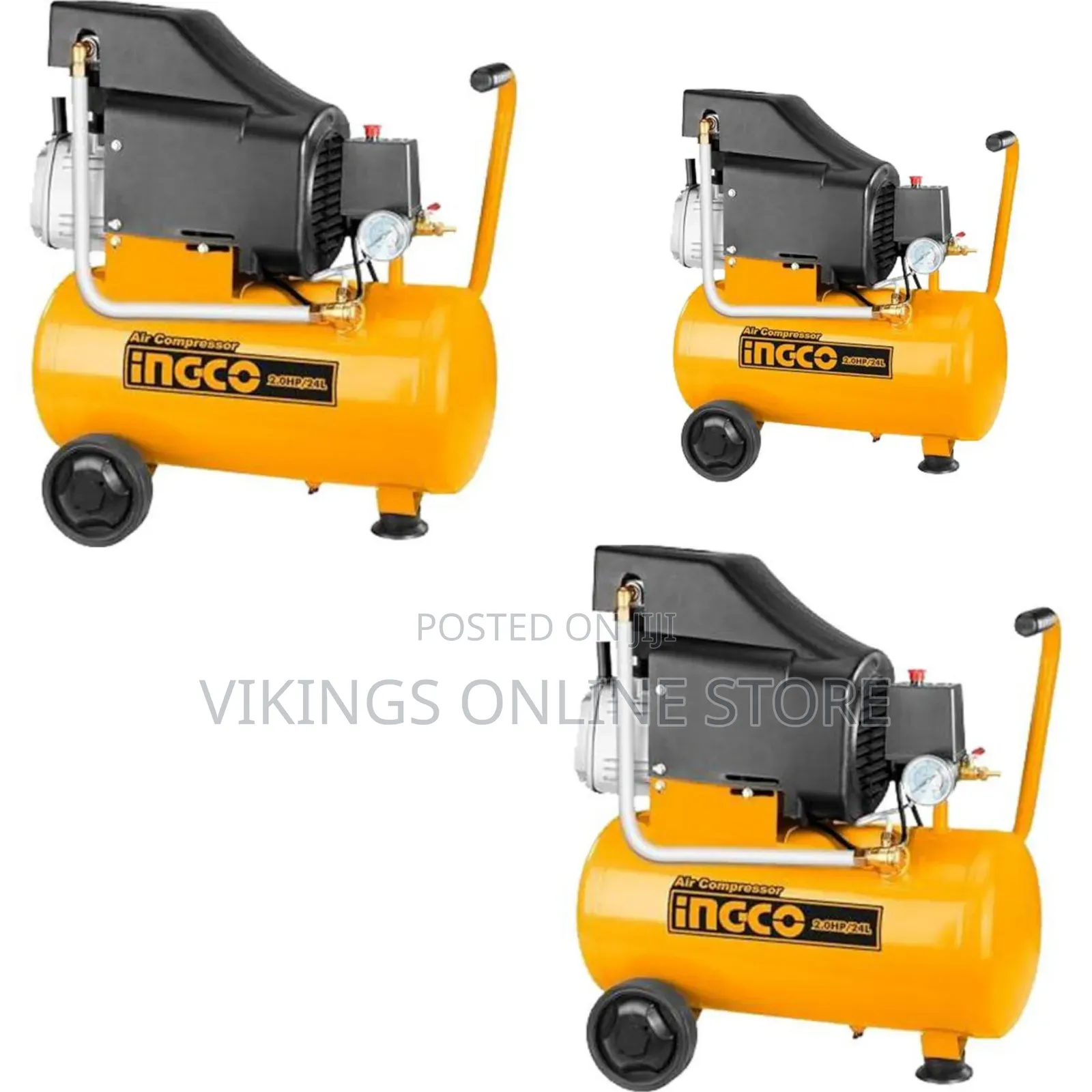Ingco Ac202411 Air Compressor 24 LTR (2.0 Hp) - Orange