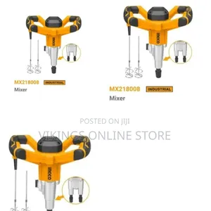 Ingco Industrial Hand Mixer Paint With Double Rod - 1800w-Black Orange