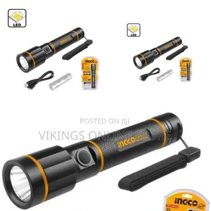 Ingco Aviation Grade Alu Alloy Flashlight 18650 Batt.450 Lumens