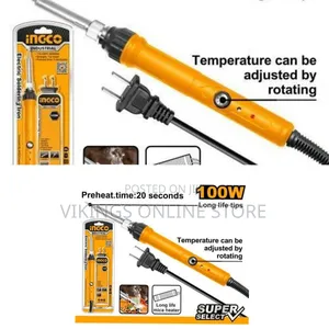 Ingco Electric Soldering Iron 220-240v~50/60hz - Orange / Silver