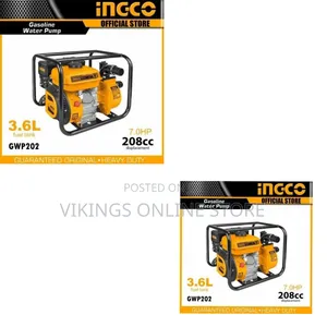 Ingco Petrol Gasoline Water Pump Gwp202, 5 - 27 Hp