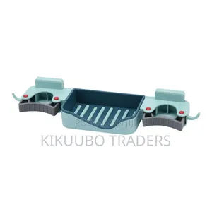 Mop Holder Brush Storage Rack Soap Dish Box Wall Mounted Organizer