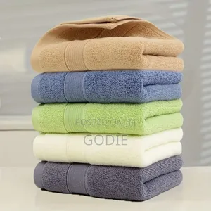 Generic Solid-Color Cotton Bath and Hand Towels.