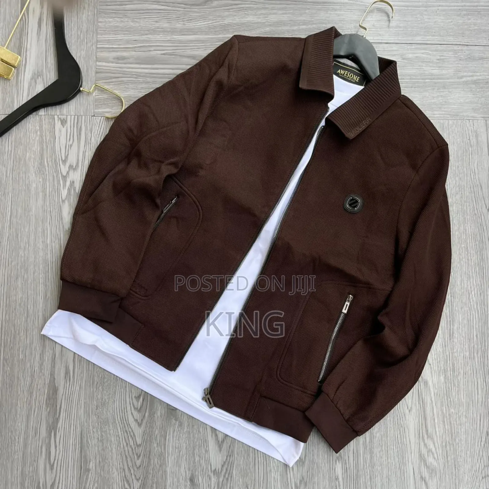 Cotton-Blend Caban Collar Jacket
