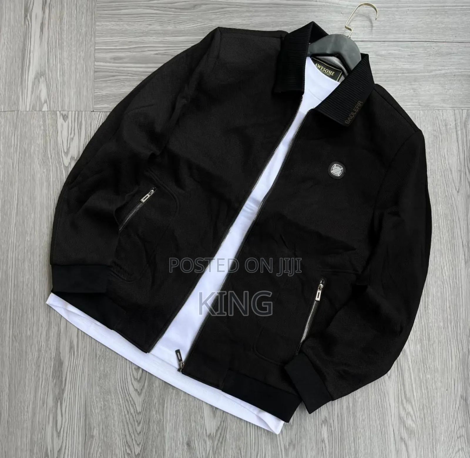 Cotton-Blend Caban Collar Jacket