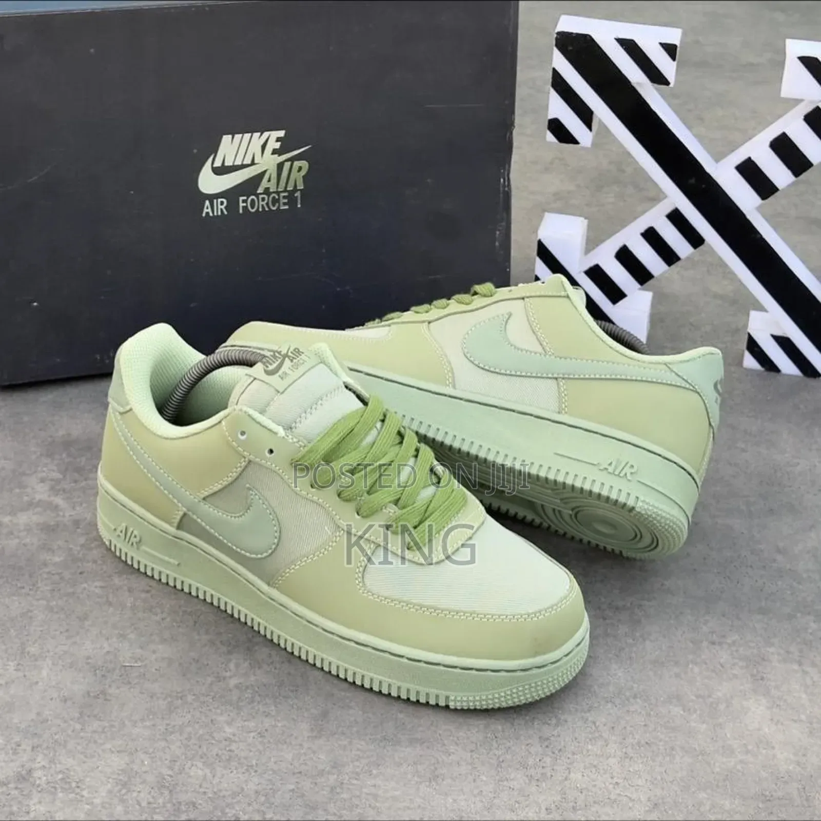 Nike Air Force 1 Low in an Oil Green