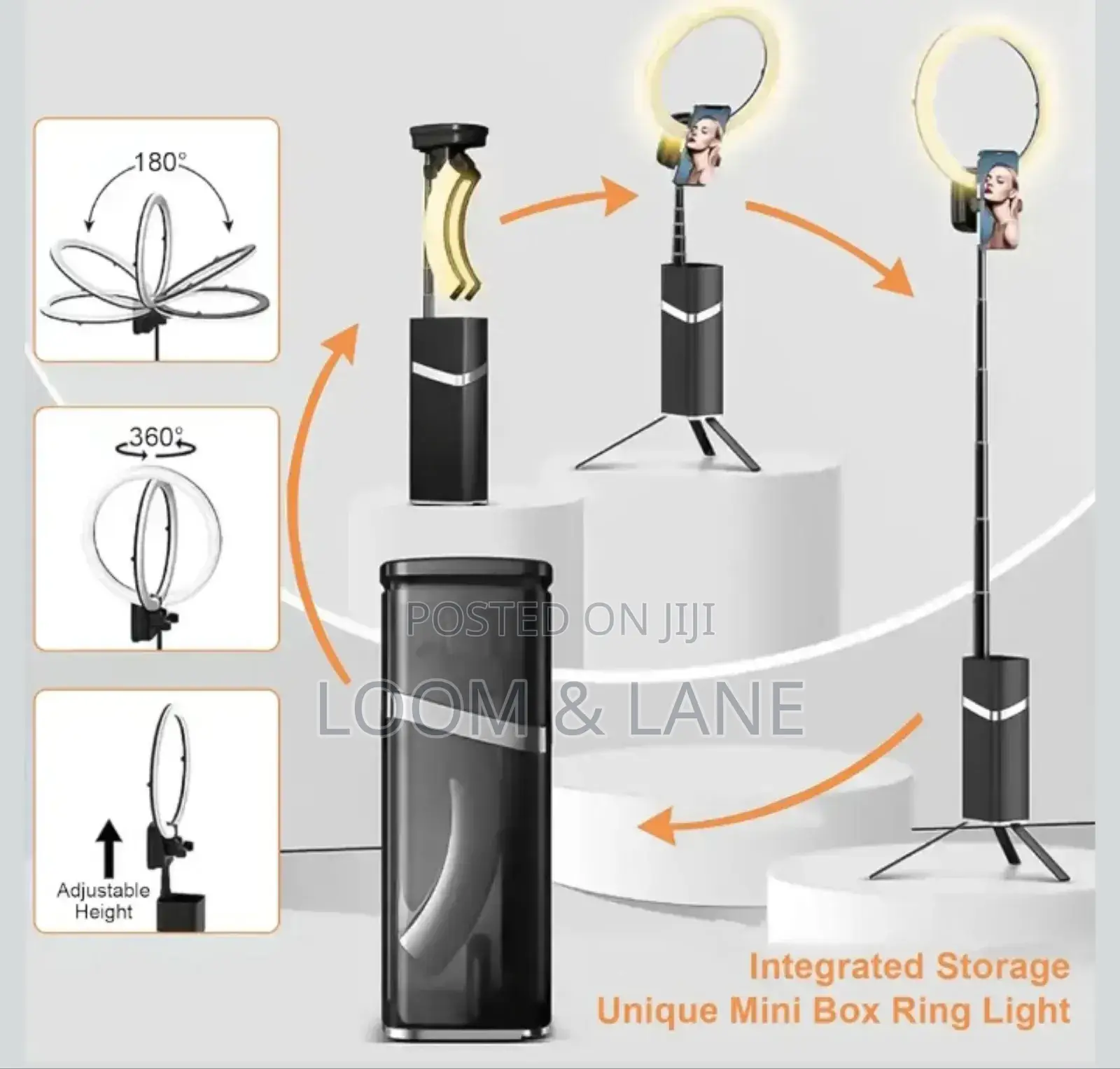 10inch Portable Foldable Rechargeable Ring Light