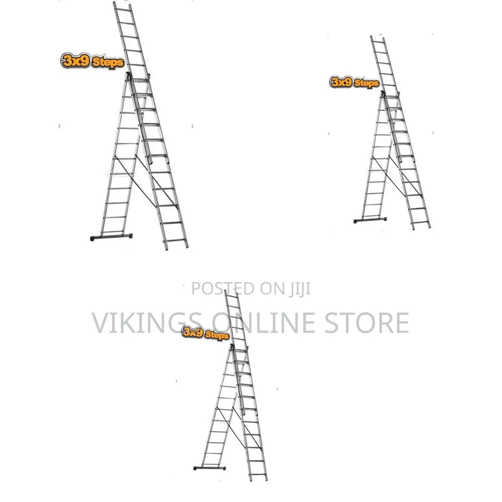 Ingco Double Side Ladder Hlad03391 - Silver