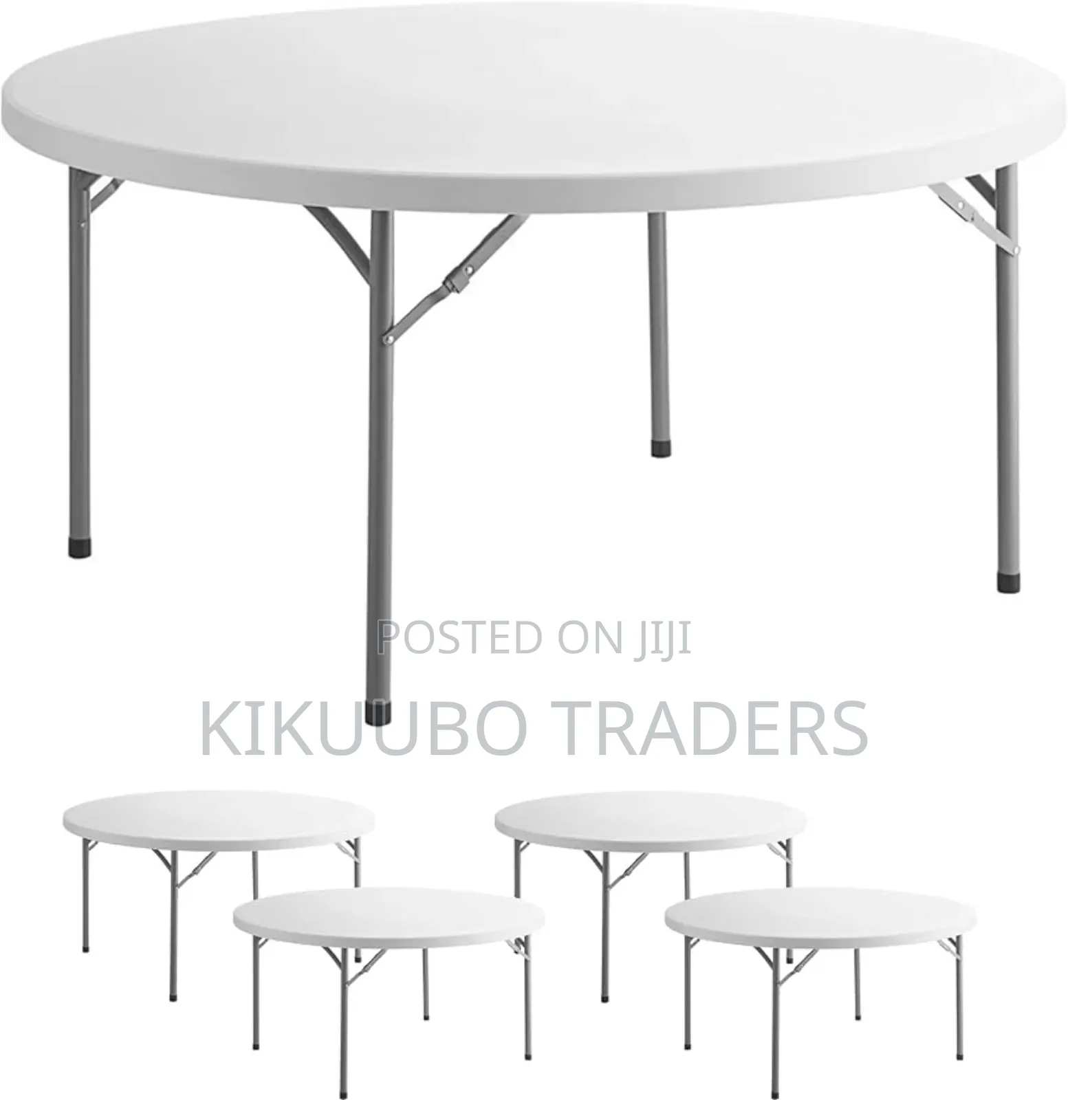 Round Granite White Plastic Folding Table, Heavy Duty Banquet Table