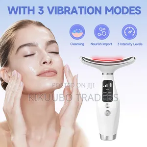 Electric Face Massager for Neck and Face With 3 Led Colors,