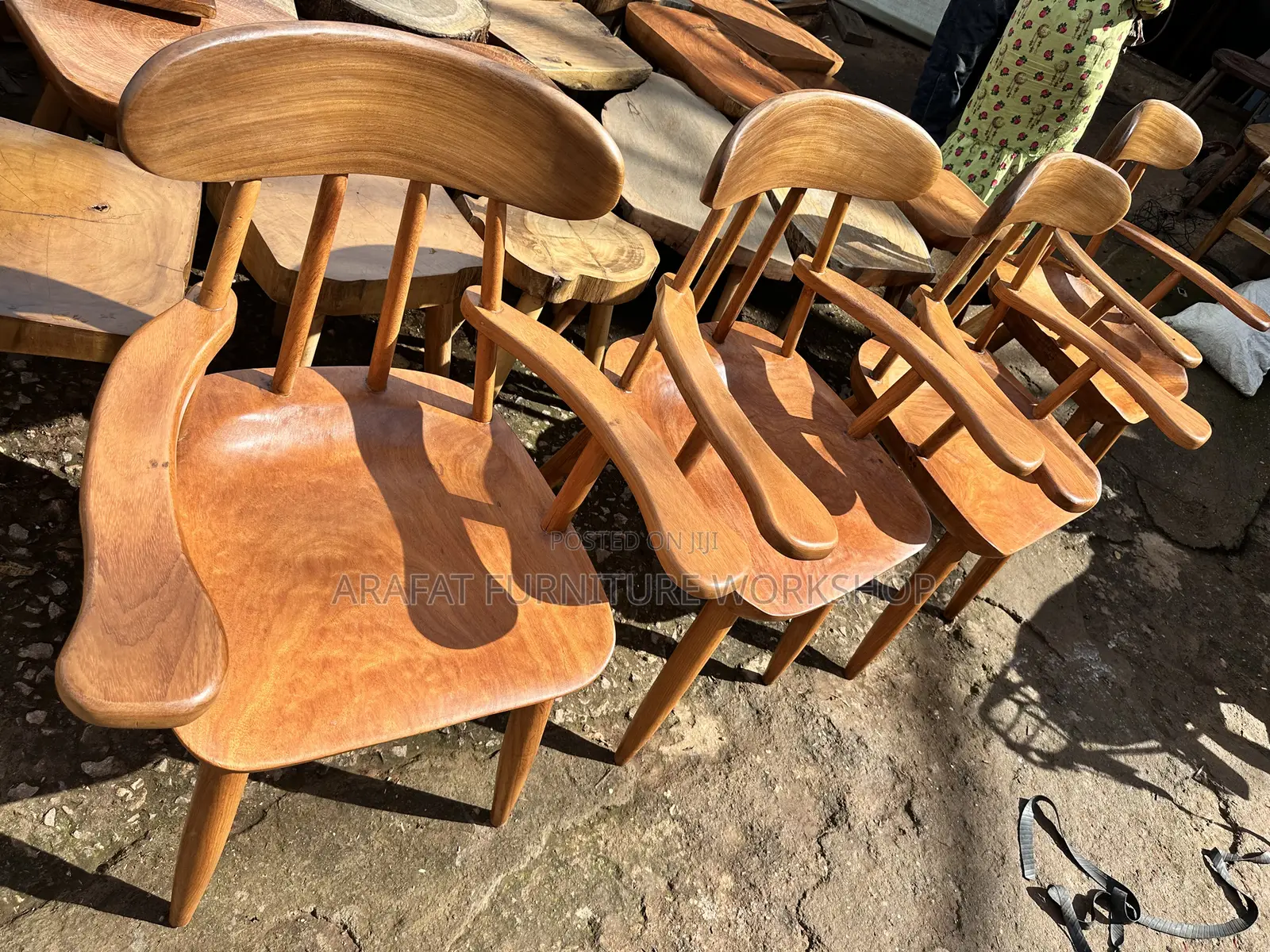 Rustic Solid Arm Chairs