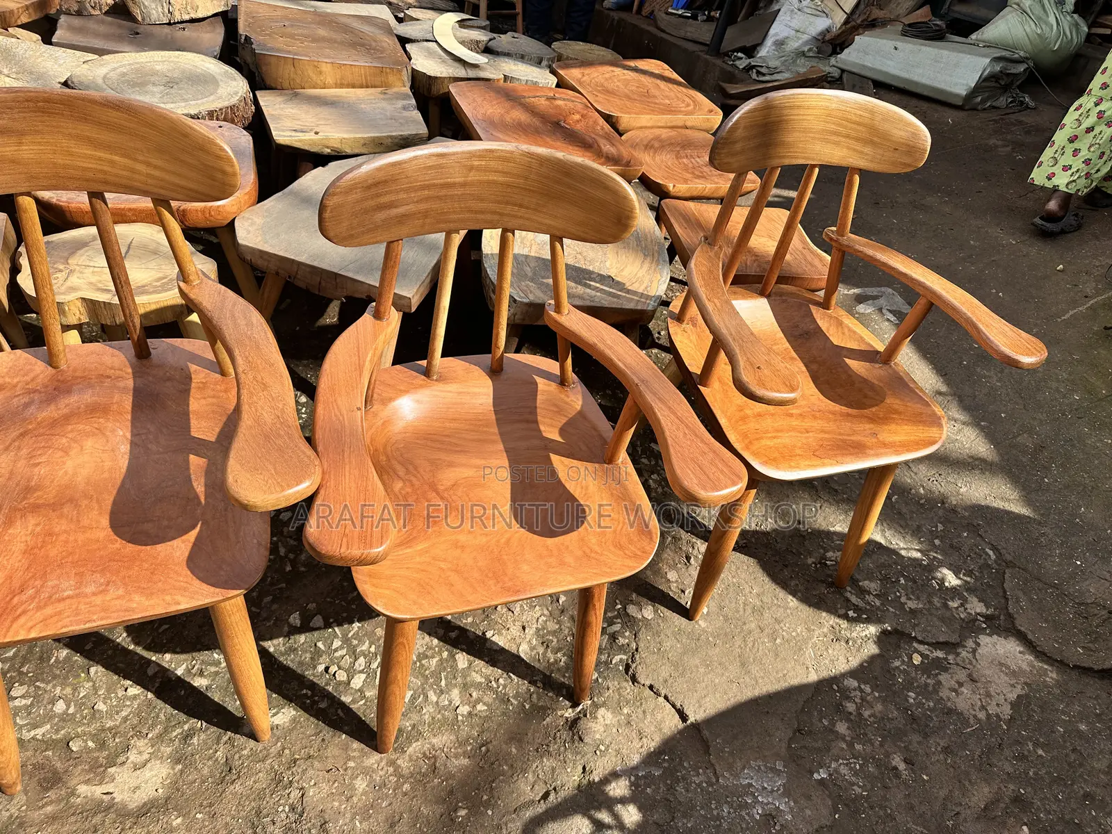 Rustic Solid Arm Chairs