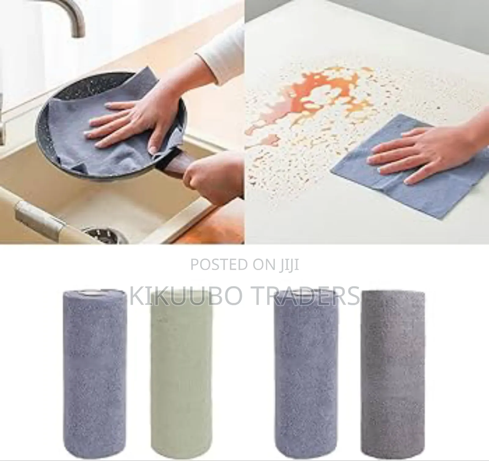 1 Roll Microfiber Cleaning Cloth Reusable Washable Rag