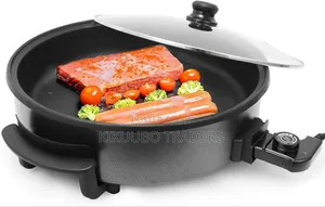 Electric Pizza Pan With Lid, Multi-Function, Non-Stick Coating,