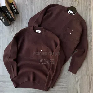 Maison Margiela Brown Rib-Knit Sweaters.