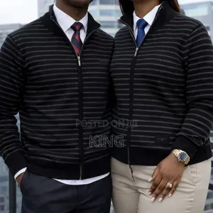 Stripes Down Zip Sweaters