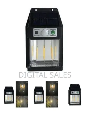 Solar Powered Led Outdoor Wall Light With Dynamic Flame Effect