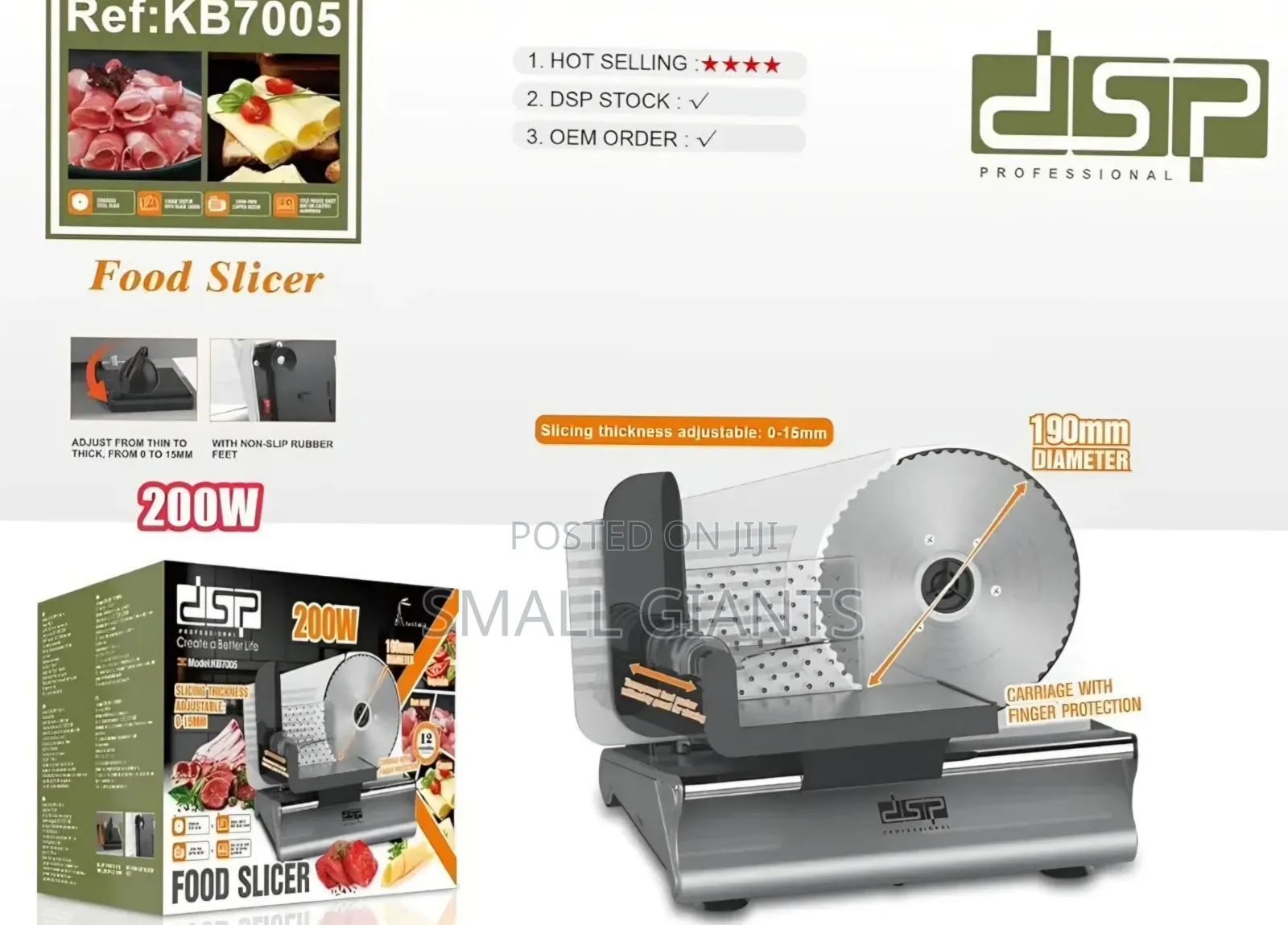 DSP Kb7005 Electric Food Slicer.