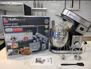 Hoffmans 15l Stand Mixer Food Processor, Black/Silver