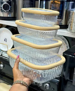 4pcs Fluted Airtight Storage Containers