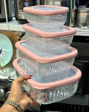 4pcs Fluted Airtight Storage Containers