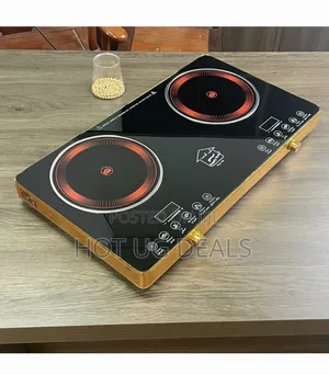 2 Burner Infrared Ceramic Induction Cooker Hot Plate Stove -black
