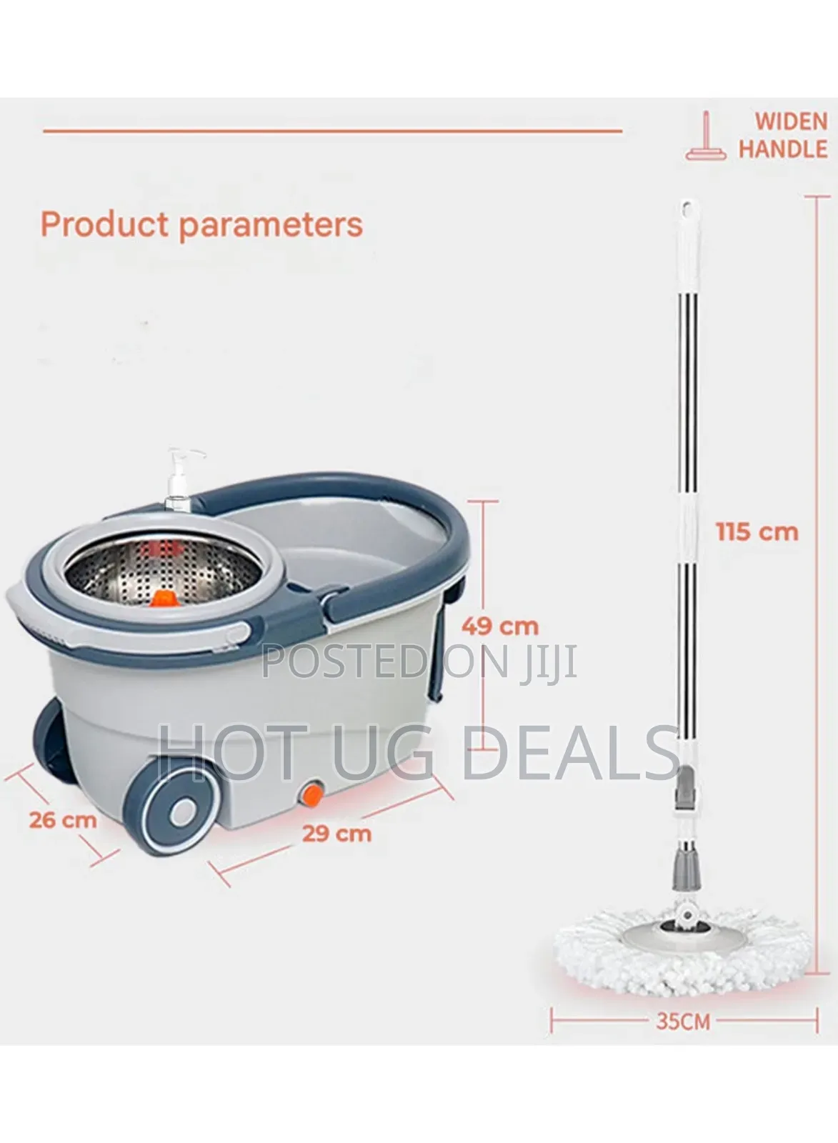 360° Rotating Spin Mop With Bucket