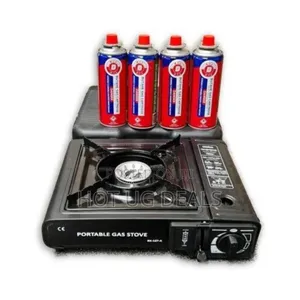 Portable Gas Stove With 4 Gas Canisters
