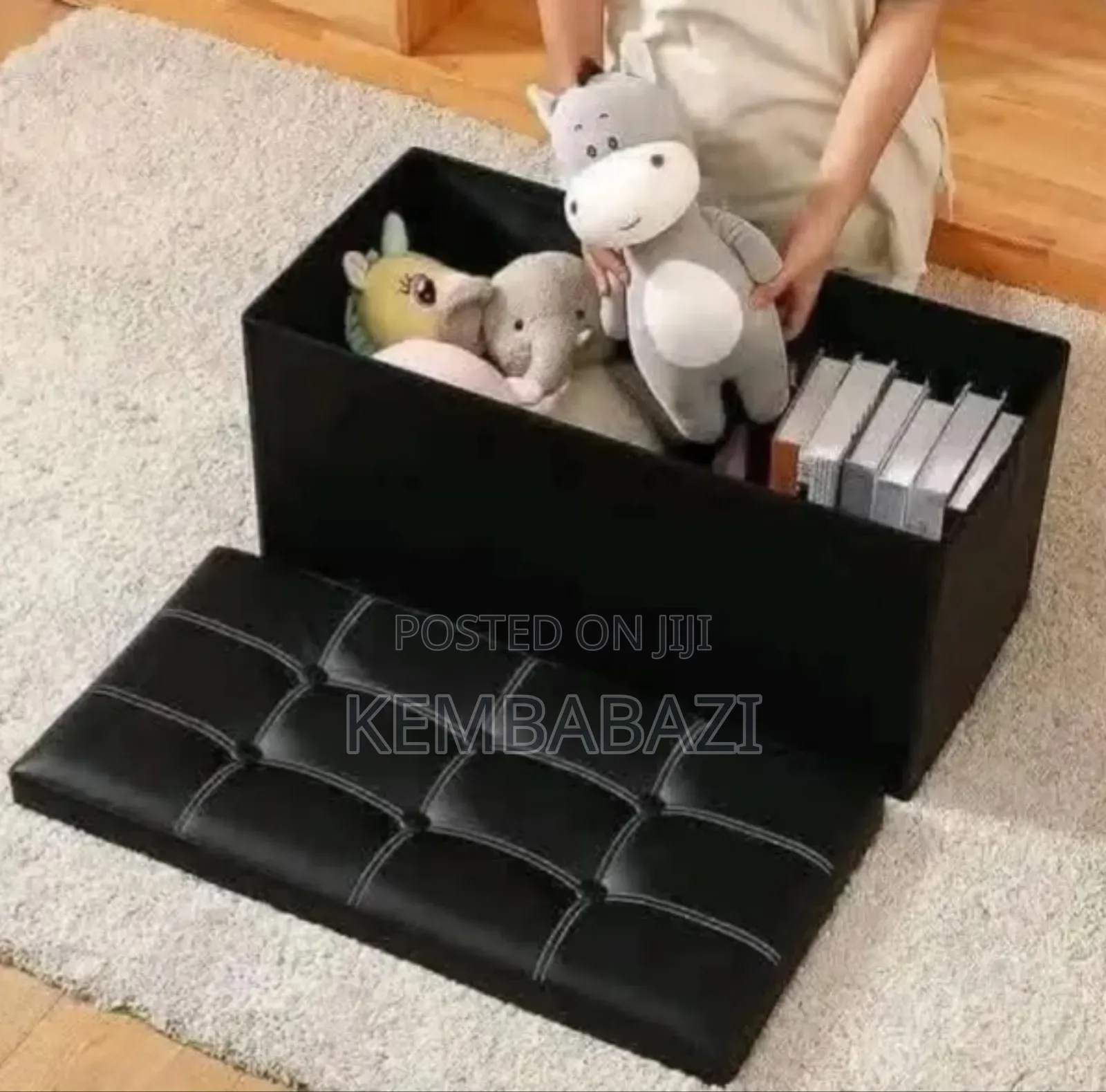 Foldable Leather Storage Ottoman Bench(76*38*38)